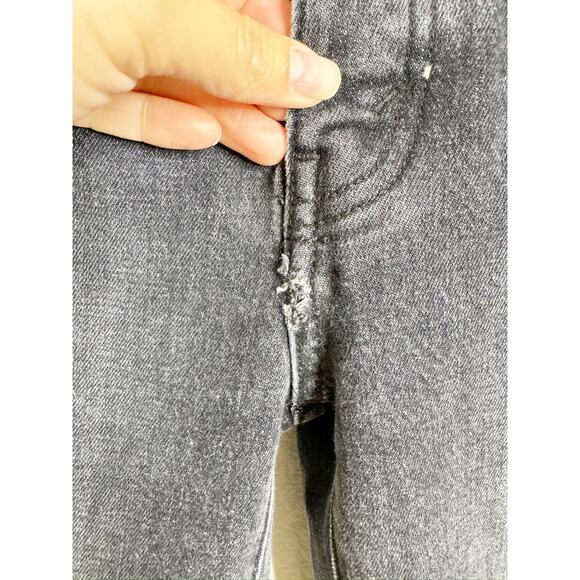 THE GREAT. The Nerd Black Button Fly Flare Crop Denim Jeans US 27 - Picture 5 of 9